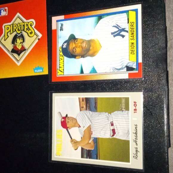 Deion Sanders rookie with Rhys Hoskins - Picture 1 of 4
